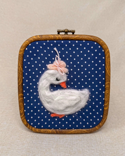 Needle Felted Goose Wall Art