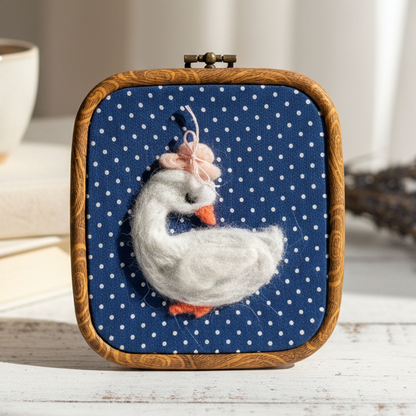 Needle Felted Goose Wall Art