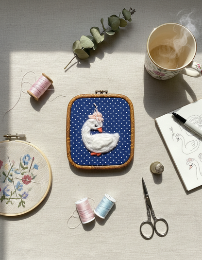 Needle Felted Goose Wall Art