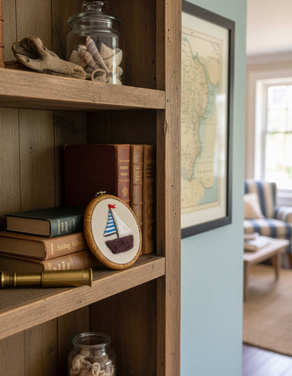 Handmade Felted Sailboat