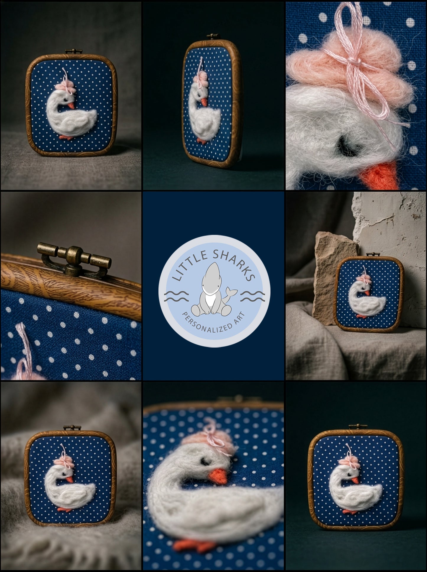 Needle Felted Goose Wall Art